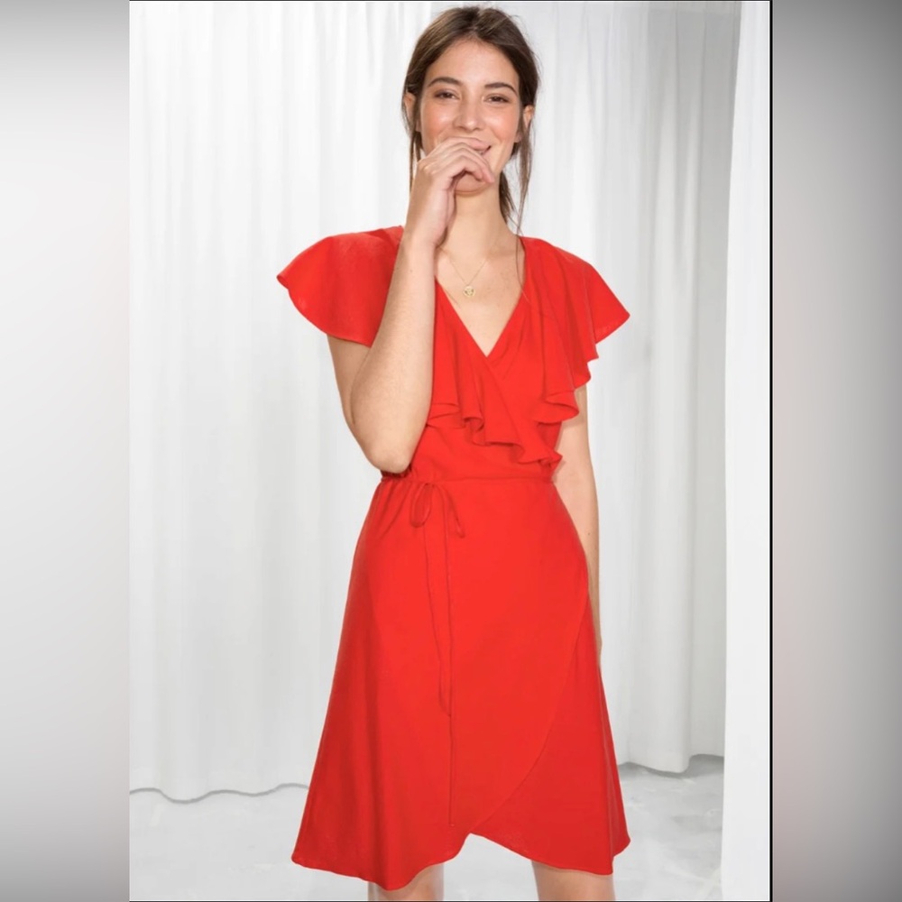 *& Other Stories* Red wrap dress